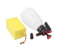 Pulvérisateur de mousse en plastique avec éponge pour lavage de voiture 2,5 | Buse grand angle, pour une couverture rapide, polyéthylène, idéal pour les voitures, design anti-fuite