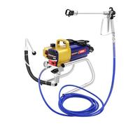 Pulvérisateur de peinture, 1 500 W 2,2 l/ min, machine à peinture Airless, 220 bar, pistolet à peinture 25 cm, largeur de pulvérisation, machine à peindre les murs avec manomètre, ventilateur