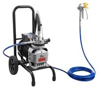 Pulvérisateur de peinture airless à membrane, pulvérisateur de peinture airless sur chariot performant de 1 800 W, haute pression de 3 300 psi, avec rallonge, aiguille de nettoyage et brosse, pour la