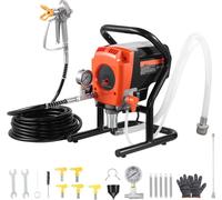 Pulvérisateur de peinture Airless - Système électrique de pulvérisation de peinture - 900 W - 1,78 L/min - 3300 psi (227 bar) haute pression - Kit avec tuyau, rallonge, buses - Pour murs et façades