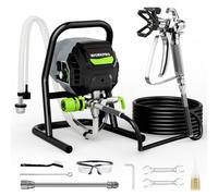 WORKPRO Pulvérisateur de Peinture Airless 700 W, 2900 PSI/200 Bar Haute Efficacité sans Dilution avec Rallonge, Pistolet à Peinture Électrique pour Intérieur, Extérieur, Meubles, Clôtures et Plafonds