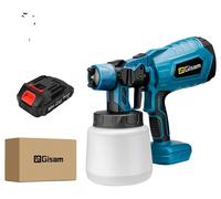 Pulvérisateur de peinture, capacité de 1000 ml, contrôle de débit réglable, alimenté par une batterie - couleur bleue