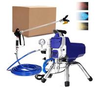 Pulvérisateur de peinture électrique sans air 2200 W pour peinture murale d'intérieur et d'extérieur - Haute puissance, 110 V, idéal pour le bricolage et l'utilisation professionnelle, rapide et