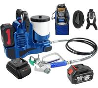 Pulvérisateur de peinture électrique sans air - Pistolet à peinture automatique sans fil avec double batterie et trémie de 1,7 L pour plafonds, clôtures, meubles, murs