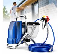 Pulvérisateur de peinture électrique sans air | Pistolet haute 2 L/Min avec tuyau haute pression de 16,4 pieds, parfait for le bricolage à la maison(Silver)