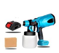 Pulvérisateur de Peinture Électrique sans Fil (Bleu) | 800ML Récipient Détachable,Débit 650 ML/Min,3 Modes de Pulvérisation,Facile à Pulvériser et Propre pour Clôtures, Plafonds