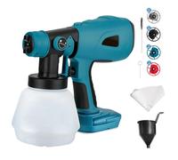 Pulvérisateur de Peinture électrique sans Fil pour Batterie Bosch 18 V, Pistolet pulvérisateur de Peinture électrique HVLP avec 4 Buses, récipient de 1000 ML pour Murs, clôtures, Bricolage, Peinture