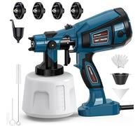 Pulvérisateur de peinture haute puissance 1000 W - Pistolet à peinture HVLP filaire avec 4 tailles de buses en cuivre, facile à nettoyer et à contrôler pour peinture de maison, bricolage, tables et