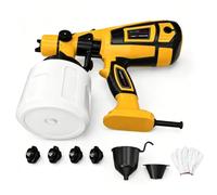 Pulvérisateur de peinture haute puissance 1000 W - Pistolet à peinture HVLP filaire avec buses en cuivre de 4 tailles, facile à nettoyer et à contrôler pour peinture de maison, bricolage, tables et