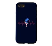 Pulvérisateur de Peinture Heartbeat ECG Drapeau USA pour Peintre Automobile Coque pour iPhone SE (2020) / 7/8