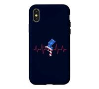 Pulvérisateur de Peinture Heartbeat ECG Drapeau USA pour Peintre Automobile Coque pour iPhone X/XS