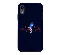 Pulvérisateur de Peinture Heartbeat ECG Drapeau USA pour Peintre Automobile Coque pour iPhone XR