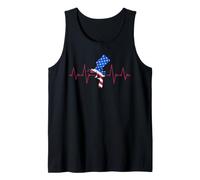 Pulvérisateur de Peinture Heartbeat ECG Drapeau USA pour Peintre Automobile Débardeur