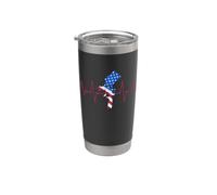 Pulvérisateur de peinture Heartbeat ECG Drapeau USA pour peintre automobile Gobelet isotherme en acier inoxydable double paroi