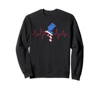 Pulvérisateur de Peinture Heartbeat ECG Drapeau USA pour Peintre Automobile Sweatshirt