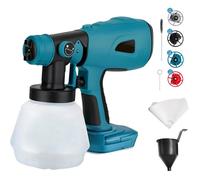Pulvérisateur de Peinture Makita 18 V HVLP Portable avec 4 Buses et Récipient 1000 ML