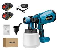 Pulvérisateur de peinture, moteur 210W, capacité de 1000 ml, ensemble de 2 batteries, couleur bleue, prise EU de type C-a, compatible avec une tension de 100V-240V