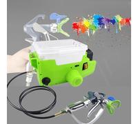 Pulvérisateur de peinture murale sans fil haute pression, 17 Mpa, 500 W, débit de 1,1 l/min, capacité de 1,7 l, 6 réglages de vitesse, tuyau de 1,5 m pour une peinture murale facile