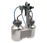 Pulvérisateur de peinture pneumatique haute pression avec double tête, buse de 1,3 mm, pression de fonctionnement 4,0 bar, idéal pour les revêtements et adhésifs à base d'eau
