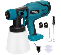 Pulvérisateur de peinture pour batterie Makita 18 V, pulvérisateur de peinture HVLP sans fil pour peinture de maison, pulvérisateur de taches pour clôture, meubles, armoires, murs, etc. (batterie non