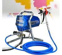 Pulvérisateur de peinture sans air, 1800 W, 20 MPa, 2 L/min, 6 vitesses, tuyau de 5 m, pistolet pulvérisateur pour murs, plafonds, clôture, terrasse, bricolage rénovation de maison