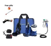 Pulvérisateur de peinture sans air 500W 1.2L 2.8KG 2200PSI, pulvérisateur électrique sans air haute efficacité, pulvérisateur de peinture portable pour l'intérieur de la maison, batterie amovible, Two