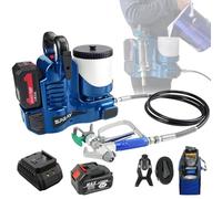 Pulvérisateur de peinture sans air haute pression 500 W, avec batterie au lithium 21 V, 1,1 L/min, 6 vitesses réglables, trémie 1,2 L, pour murs, plafonds, clôtures, terrasses