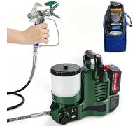 Pulvérisateur de peinture sans air portable avec trémie de 1200 ml et protection contre la surchauffe pour peinture à base d'huile, apprêt, projets de bricolage