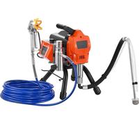 Pulvérisateur de peinture sans air sur pied, 1500 W, pulvérisateur sans air haute pression 3300 PSI, brosse de nettoyage, tuyau, rallonge, buses, pulvérisateur électrique pour grands appartements, bât