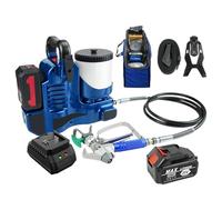 Pulvérisateur de peinture sans fil 500 W haute pression, trémie de 1,2 L, pulvérisateur portatif sans air à 6 vitesses pour murs, meubles, clôtures, design léger et portable