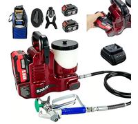 Pulvérisateur de peinture sans fil airless 550 W, batterie supplémentaire, pulvérisation à 360°, tuyau de 1,8 m, contrôle 6 vitesses, réservoir de 1,2 l, idéal pour plafonds, clôtures, projets de