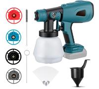 Pulvérisateur de peinture sans fil compatible avec batterie Bosch 18 V - Pulvérisateur de peinture électrique avec récipient de 1000 ml, pistolet pulvérisateur portable HVLP sans balais avec 3 motifs