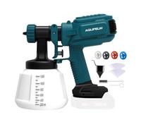 Pulvérisateur de peinture sans fil compatible avec batterie Makita 18 V, pistolet à peinture portable avec 4 buses et 3 motifs, pulvérisateur de peinture HVLP avec récipient de 1200 ml, pour terrasse