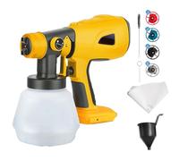 Pulvérisateur de Peinture sans Fil pour Batterie Dewalt 18 V/20 V, Pistolet à Peinture électrique HVLP Portable avec 4 Buses, récipient de 1000 ML pour Murs, clôtures, Bricolage, Peinture de Maison