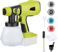 Pulvérisateur de Peinture sans Fil pour Ryobi 18 V, Pistolet HVLP 4 Buses, 1000 ML réservoir, pour Meubles, clôtures, terrasses, Murs et plafonds