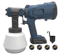 Pulvérisateur de peinture sans fil, réservoir de 1000 ml, technologie HVLP, jet réglable, conception légère, adapté aux projets de bricolage