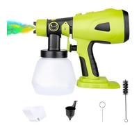Pulvérisateur de Peinture sans Fil Ryobi 18 V - Pistolet Électrique HVLP Portable avec 4 Buses et Récipient de 1000 ML pour Murs, Clôtures, Bricolage et Maison