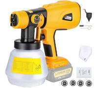 Pulvérisateur de peinture sans fil - ZOR® - Compatible Dewalt 20 V - HVLP - 4 buses (1,0 mm, 1,8 mm, 2,5 mm, 3,0 mm)