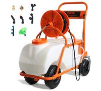 VEVOR Pulvérisateur de pelouse sur roue – 60 L, pression réglable 0–90 PSI, 8 buses, 2 baguettes