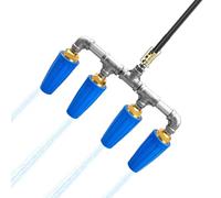 Pulvérisateur de tuyau d'arrosage haute pression, quad ergonomique en acier inoxydable, buse de pulvérisation de tuyau à raccord rapide, pour lavage de voiture, jardinage, arrosage, jardinage, maison
