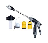 Pulvérisateur de tuyau robuste - Haute pression réglable pour buse anti-fuite | Construction en métal et résine avec lavage de voiture, arrosage de pelouse, jardinage pour , cour et utilisation
