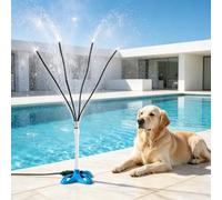 Pulvérisateur debout pour terrasse, balcon, hauteur réglable et cascade, brume verticale à 360°, buse en laiton avec filtre, pour terrasse, extérieur, piscine, barbecue, jardin (83 cm)