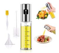 Pulvérisateur d'Huile, 90 ML Vaporisateur d'Huile Olive Vinaigre Distributeur avec Brosse et Entonnoir