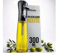 Pulvérisateur d'huile. Vaporisateur d'huile de cuisine 300 ml vaporisateur d'huile et de vinaigre pour la cuisson (Noire)