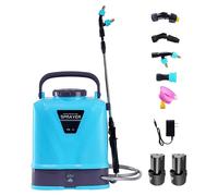 Pulvérisateur dorsal électrique - 10 litres - Pulvérisateur à pompe - 5 buses - Lance de pulvérisation télescopique - Basse pression - Pour l'arrosage du jardin