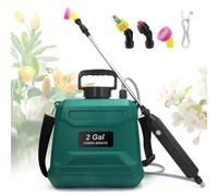 Pulvérisateur électrique 8L de Jardin, avec 3 Buses à Brume | Batterie 2000 mAh Rechargeable par USB, Lance Télescopique et Sangle Réglable,pour Toiture, Pelouse, Cour et Jardin
