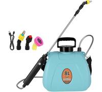 Pulvérisateur Electrique 8L Drucksprüher 7.4V Stärker Elektrischer Pflanzensprüher mit 3 Nebeldüsen & Verstellbarer Schultergurt, Pulvérisateur de Jardin avec Bandoulière Réglable