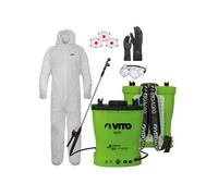 Pulvérisateur Électrique à Batterie Lithium 16L + Kit Protection Jardin XL - Haute Pression & Équipement EPI VITO
