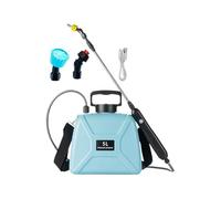 Pulvérisateur Électrique À Eau Nettoyant 3 Buses | Pulvérisateur Rechargeable 5 L avec Sangle d'Épaule et Lance Télescopique Pour Auto Vitres Sols Piscine Jardin Pelouse