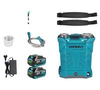 Pulvérisateur électrique, capacité de 20 litres, design léger, batterie rechargeable (2 x 3,0 Ah), adaptateur secteur 100V-240V, prise européenne